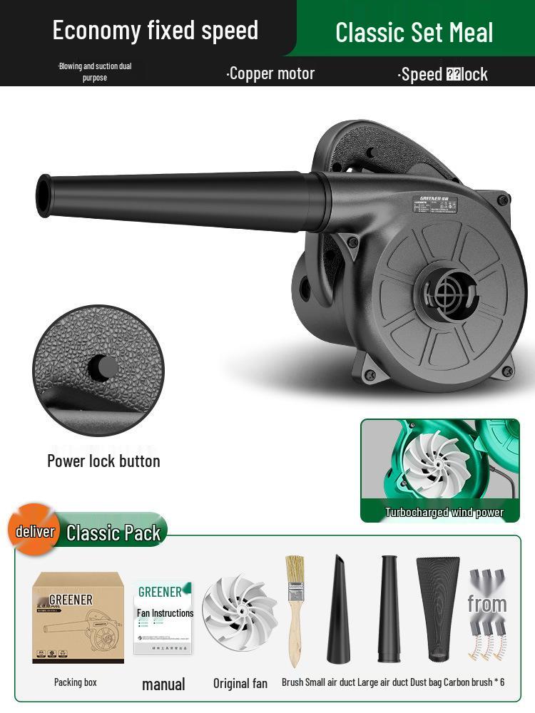 Green Forest 220V High-Power Industrial Hair Dryer & Dust Blower Gun