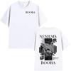 T-shirt Grafica Album Booba Nero Nemesis per Unisex Donna Moda Hiphop Estate 2026 Stampa Cotone Puro Casual