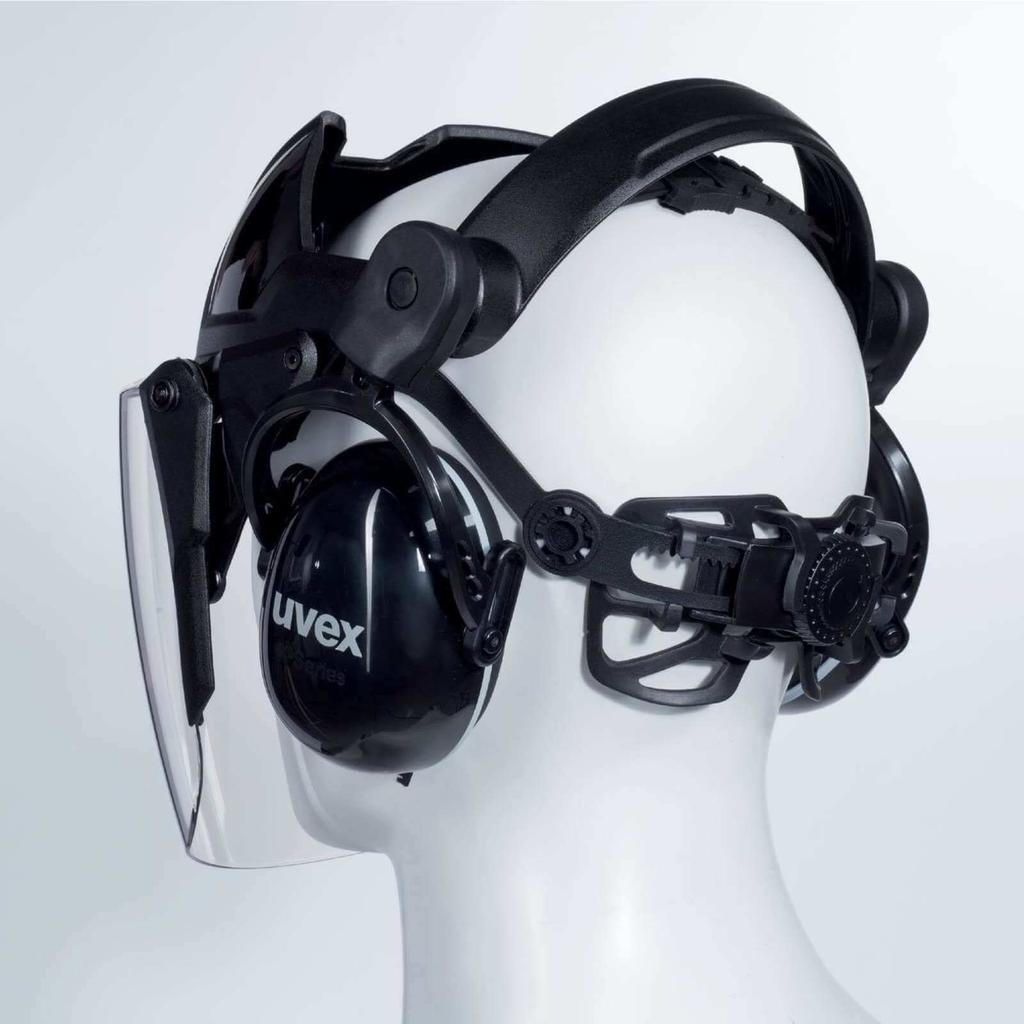 UVEX Fios Face Guard with Earmuffs