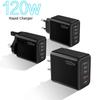 USB C Charger 120W Fast Charging Type C PD QC3.0 Mobile For IPhone Adapter Realme D3Z2
