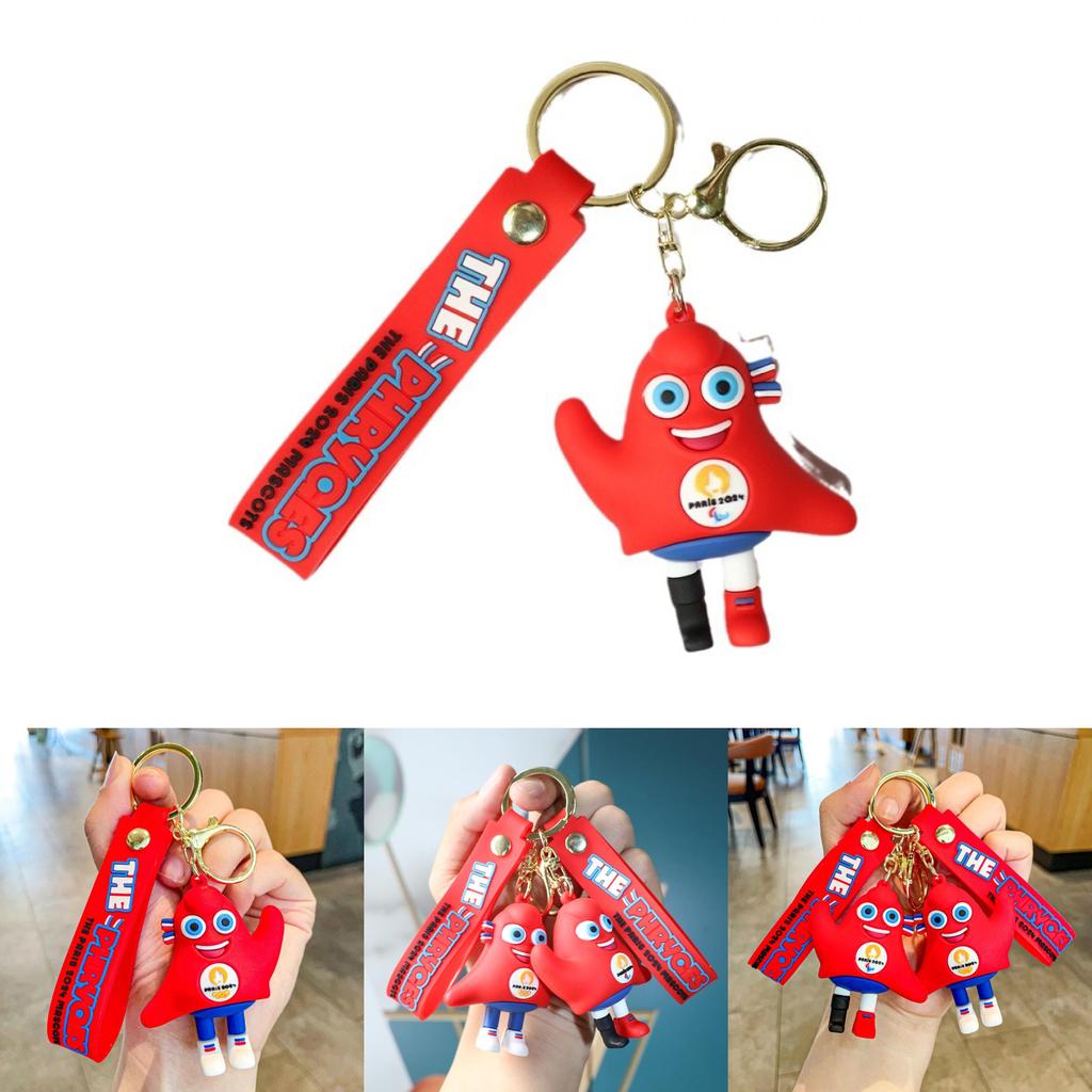 Adorable 2024 Paris Mascot Frigee Keychain Silicone Souvenir Perfect For Gifts