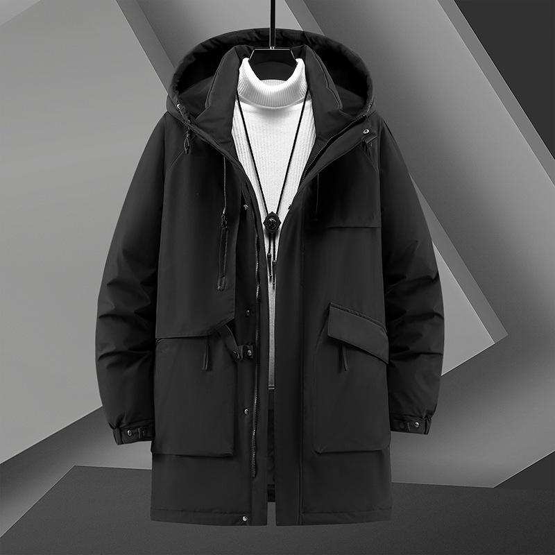 

Men s Plus Size Winter Jacket - Medium Length, Thickened Warm Cotton Coat for Larger Individuals 8XL (260-290 jin)