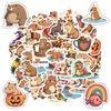 35-50pcs Bookish Autumn Graffiti Stickers Cartoon Ghost Books Graffiti Diy Bookbook Notebook Stickers Stickers