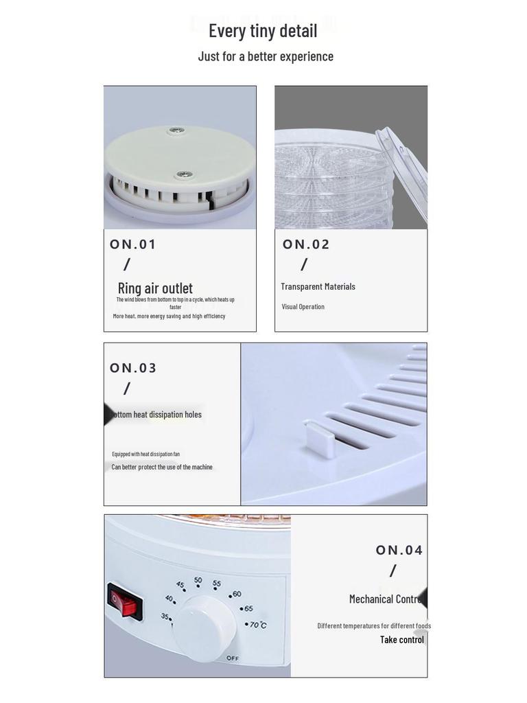 Compact Food Dehydrator for Fruits, Vegetables & Pet Snacks