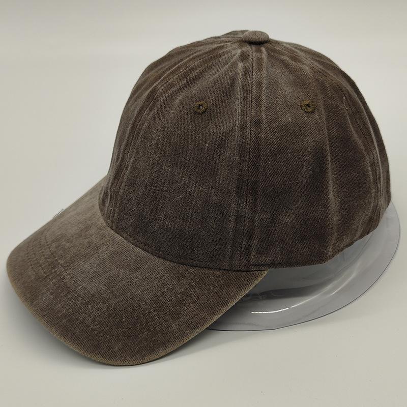 Washed Baseball Cap Literary Retro Outdoor Japanese Soft Top Black Hat Summer Antique Washed Cotton Cap Baseball