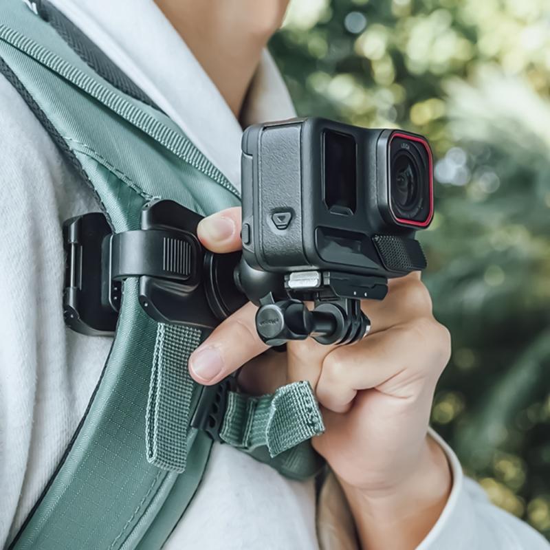 MultiDirectional Backpack Strap Mount Clip for Camera Clip Outdoor Photography for 0.5-10mm Thickness Strap Use
