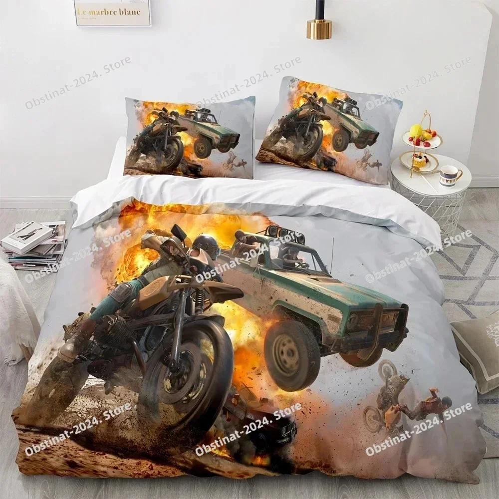 3D PUBG Game BATTLEGROUNDS Bedding Set Printed Comforter Quilt Bed Cover Duvet Cover Pillow Case 3 Pieces Sets Kids Adult Size
