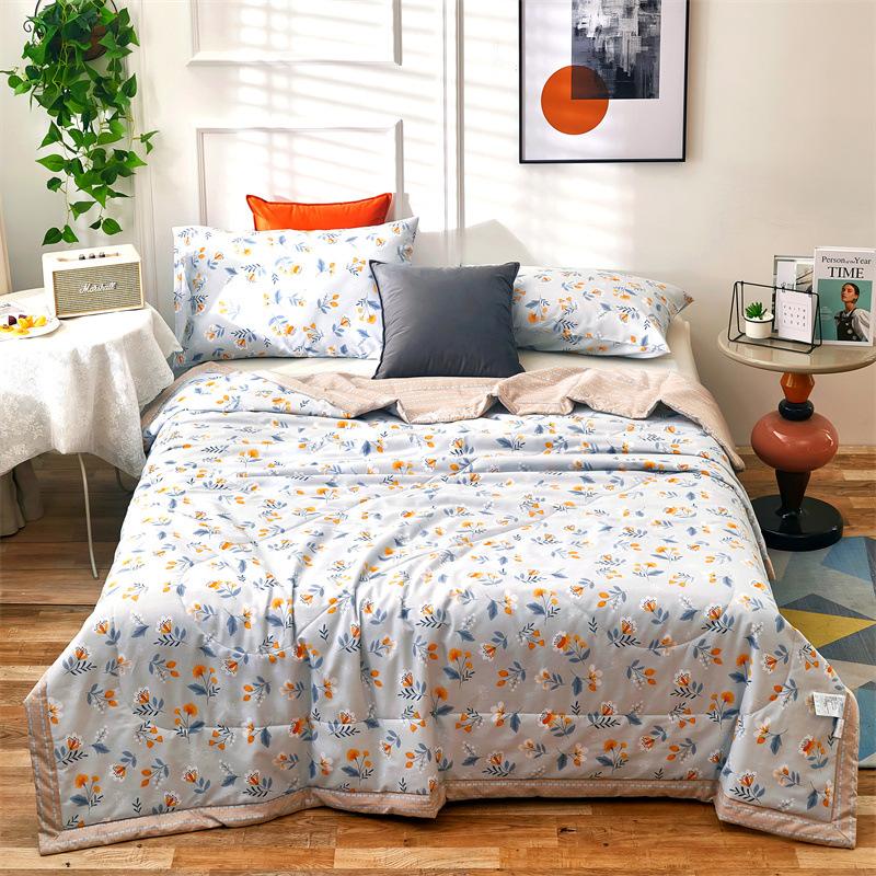 New Printed All Cotton Summer Cooling Duvet Washed Cotton Airable Cover