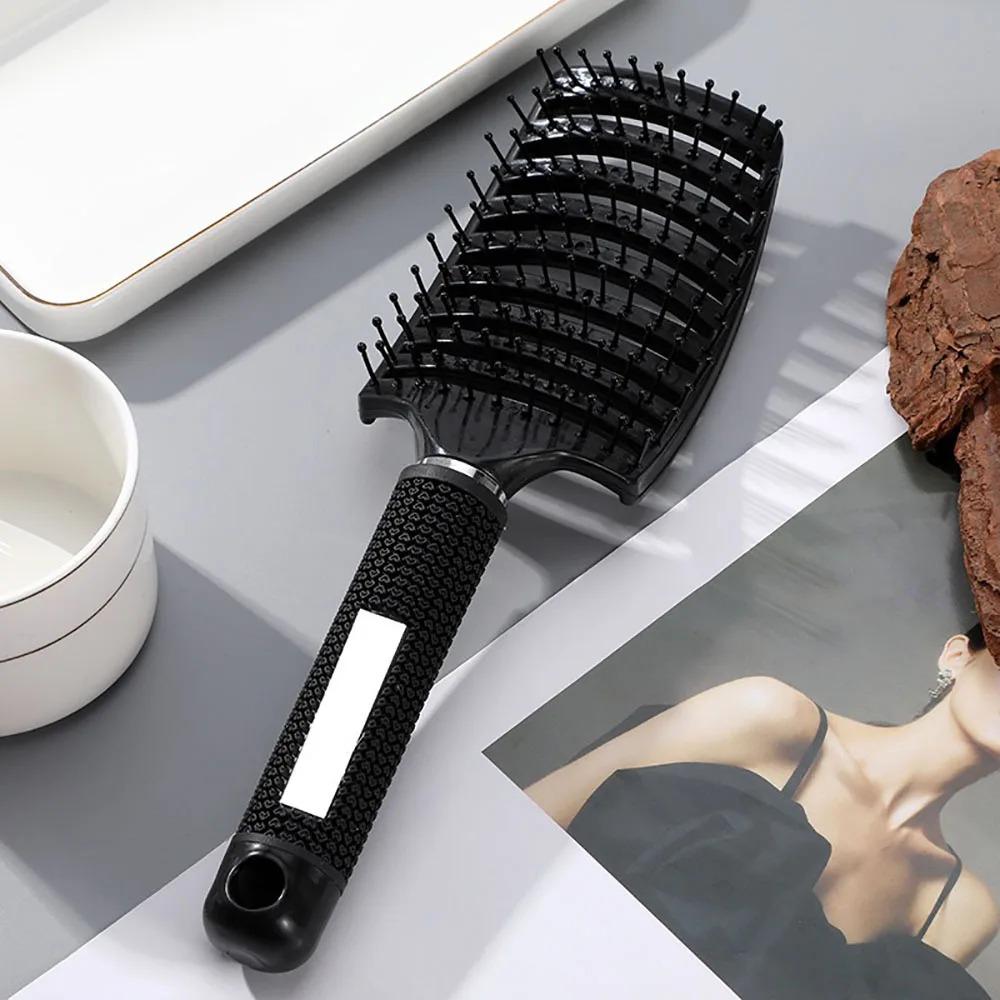 

Magic Demelant Brush Bristle Nylon Massage Hairbrush Wet Curly Detangle Anti-Static Hair Brush Salon Professional Hair Styling