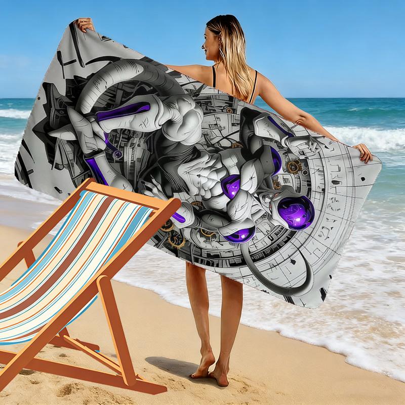 DRAGON BALL Print Beach Towel, Large Soft Quick Dry Towel for Beach Camping Swimming