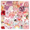 Valentine's Day Graffiti Stickers - 50/100 Sheets, Waterproof Decorative Set for Water Bottles & Computers