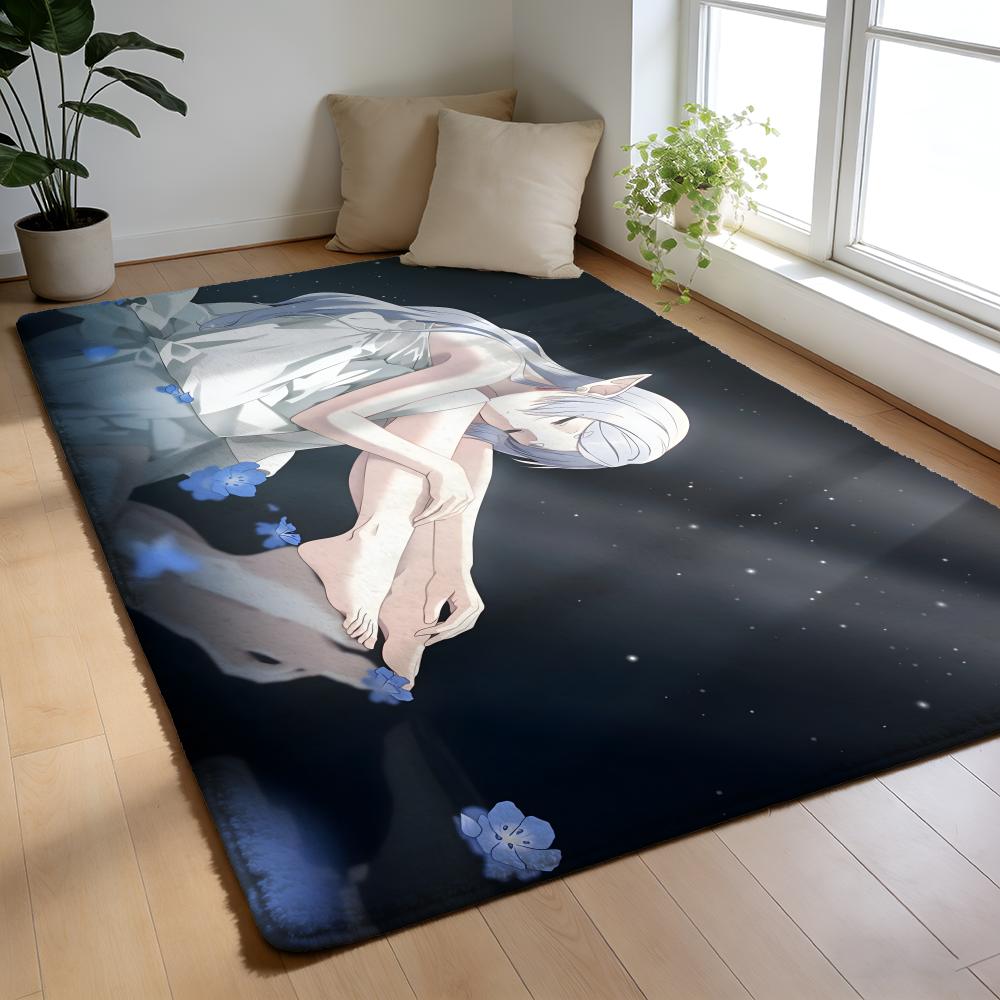 F-Frieren B-Beyond Journeyis End Floor Mat Soft Thick High Density Flannel Mat Non-Slip Absorbent Rug For Bathroom Bedroom Home