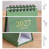 2027 Morandi English Mini Desk Calendar - Simple Style, Portable Desktop Ornament.