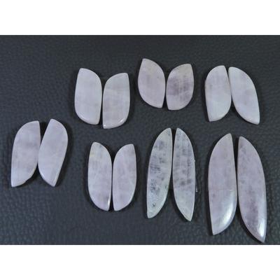 159Cts. Natural Pink Kunzite Matched Pair Fancy Cabochon Gemstone 7Pair Lot C-1366