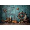 Summer Nautical Photography Background Underwater Pirate Wood Board Sailboat Rudder Boy Kids Birthday Party Decor Photo Backdrop