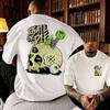 Skate Totenkopf Grafik T-Shirt Rückendruck Skate Or Die Augapfel Skateboard Truck T-Shirt Y2K Punk Streetwear Baumwolle Kurzarm