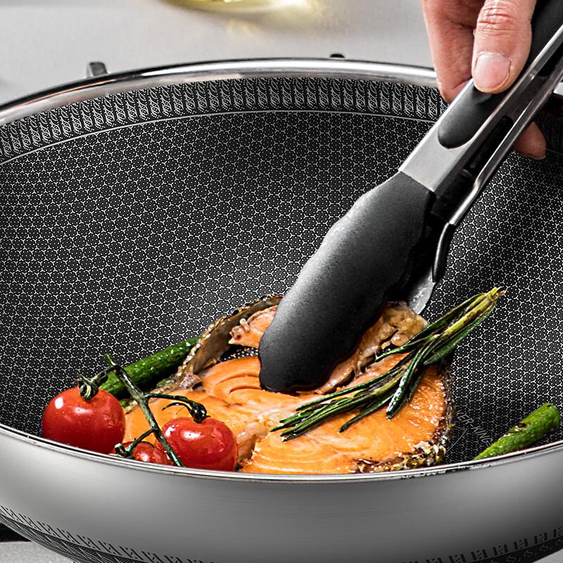 Chui Da Huang 32cm 316 Stainless Steel Honeycomb Non-stick Wok