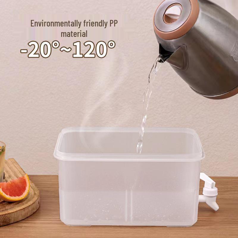 Large Capacity Refrigerator Pitcher with Spigot for Iced Drinks, Juice, and Fruit Tea