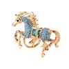 Wealth Horse Car Keyring Rhinestones-Encrusted 3D Zodiac Horse Design Key Chain Metal Charm Bags Keyring