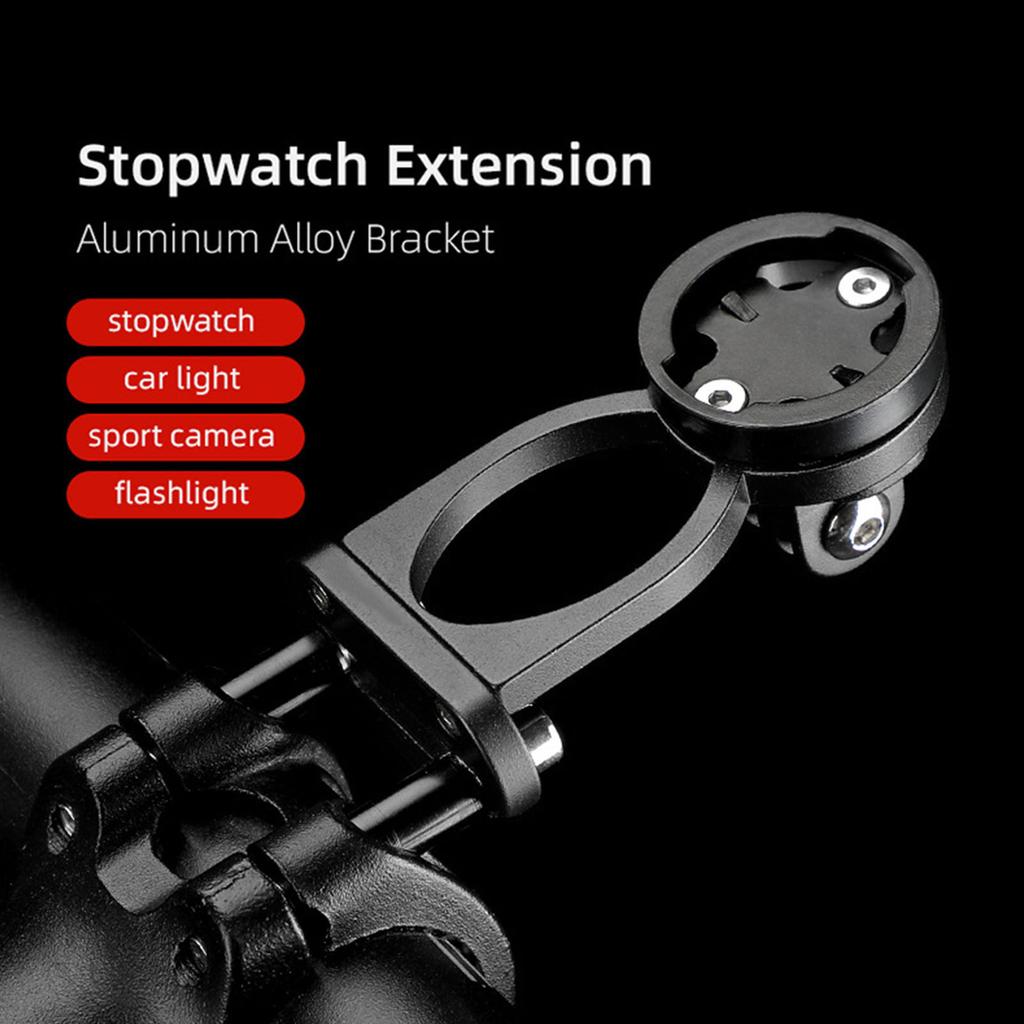 Stopwatch Extension Bracket Aluminum Alloy Cycling Computer Mount Lamp Clamp Base