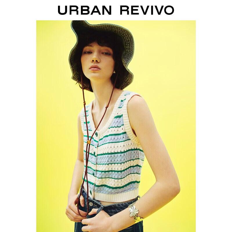 UR2026 Women s Urban Color-block Cable Knit Cardigan S