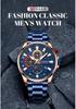 CURREN 8415 Men's Waterproof Stainless Steel Chronograph Quartz Sports Watch with Calendar.