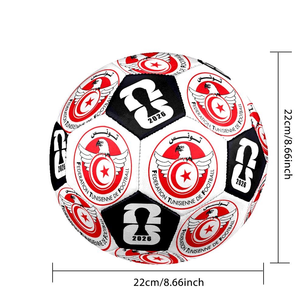 1 Stück Tunesien Fußball Größe 5 Fußball Professioneller Match-Trainingsfußball Indoor- & Outdoor-Sportball Vereins-Trainingsball Leicht Durable y38