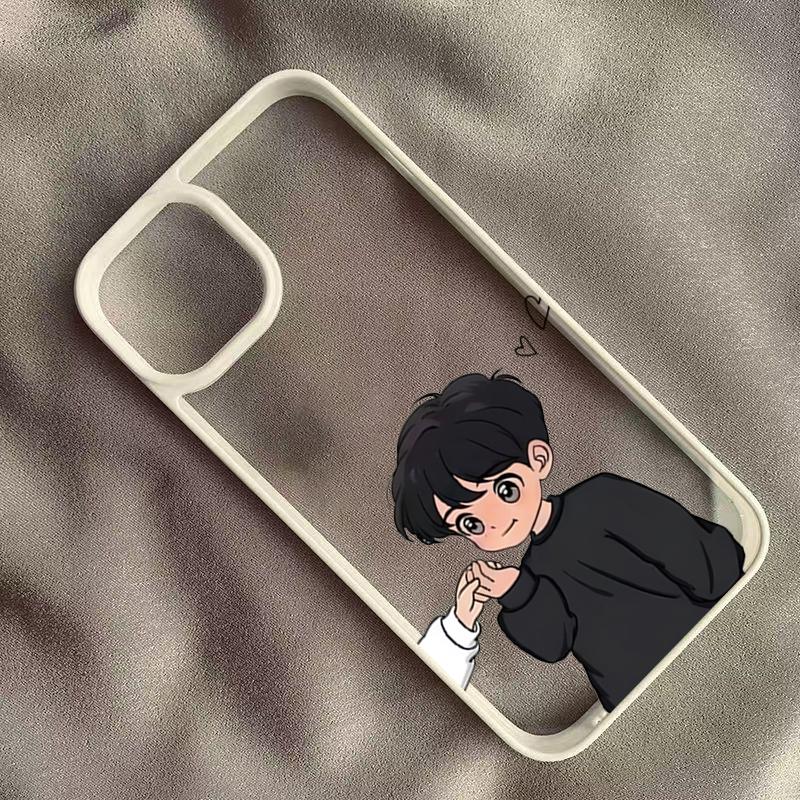 Sweet Girl & Boy Couple Paired Funda Iphone Case For iPhone 17 16 15Pro Max 11 12 13 14Pro Plus Shockproof Carcasa Iphone Shell