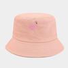 Korean version of the new flamingo embroidered bucket hat female students outdoor shopping macaron basin hat couple hat
