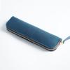 Portable Handmade Pencil Case Cowhide Compact Pen Bag Retro Zipper Closure Pen Protective Sleeve School Supplies
