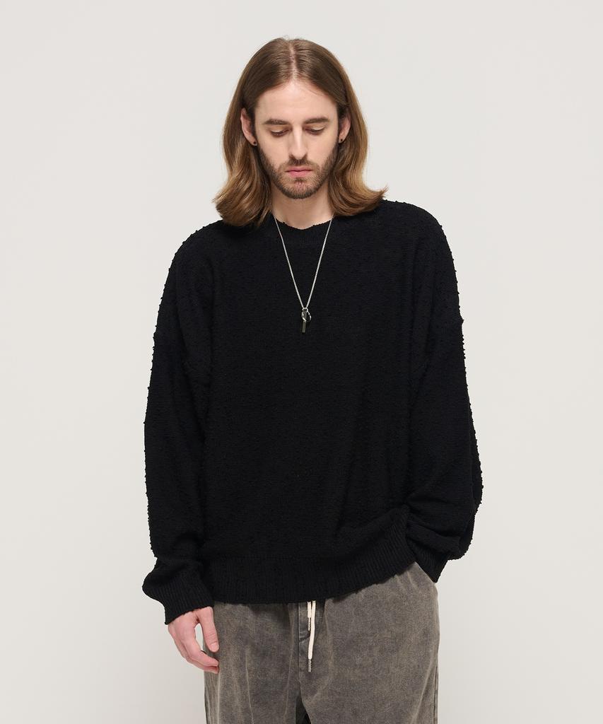 CARGOBROS Drop Block Knit Semi-Over Knit (Black)