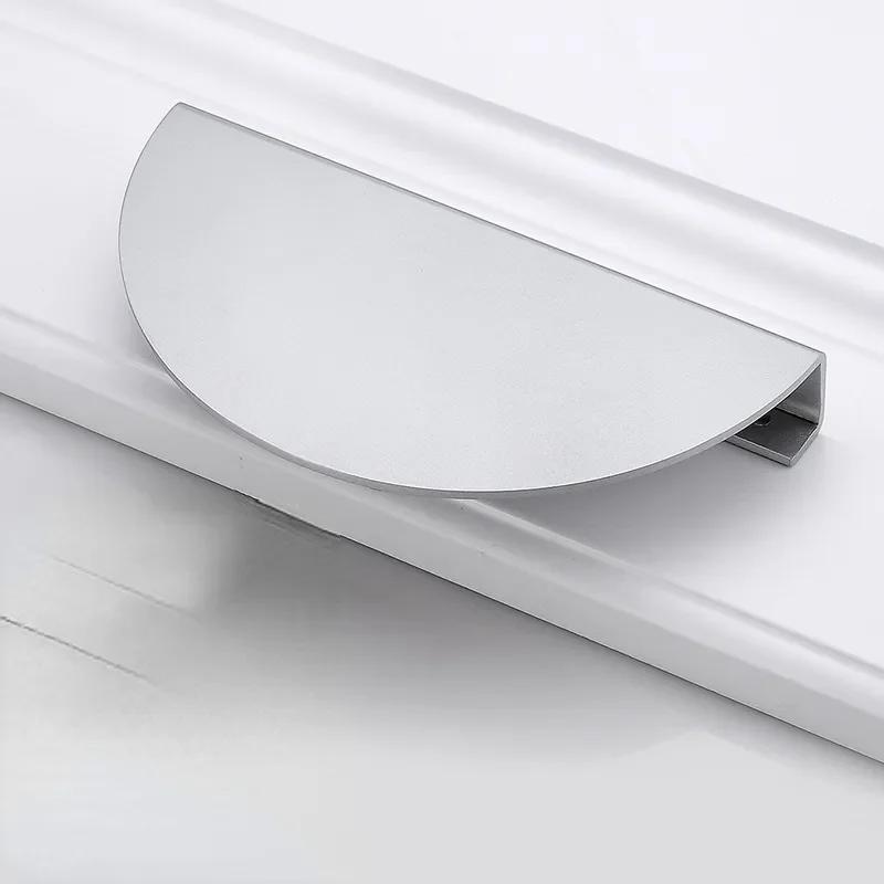 Retro měděné kulaté držadlo Půlkruhová skříň Knihovna Skříň Kliky dveří a knoflíky Zásuvka skříně Černá Stříbrná Mosaz