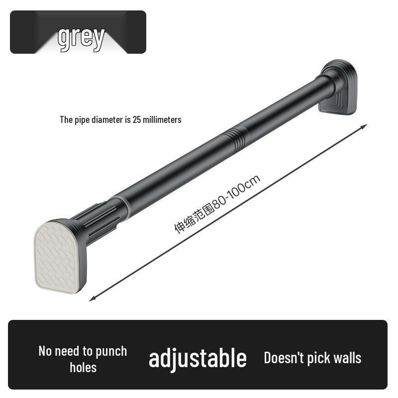 Retractable Stainless Steel Clothesline & Shower Curtain Rod Combo for Balcony and Bathroom