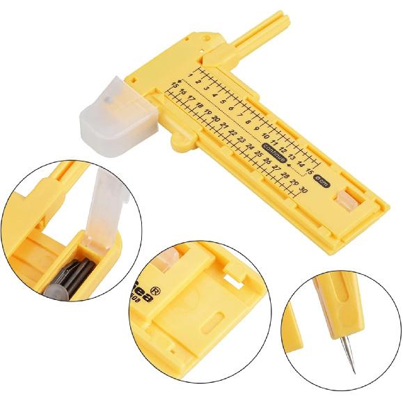 Circle Cutter Paper, Rotary Compass Tool Includes Scale In Cm Safety Cover Blade Pivot Great Scrap Booking Photo Cropping for Cardboard Rubber and