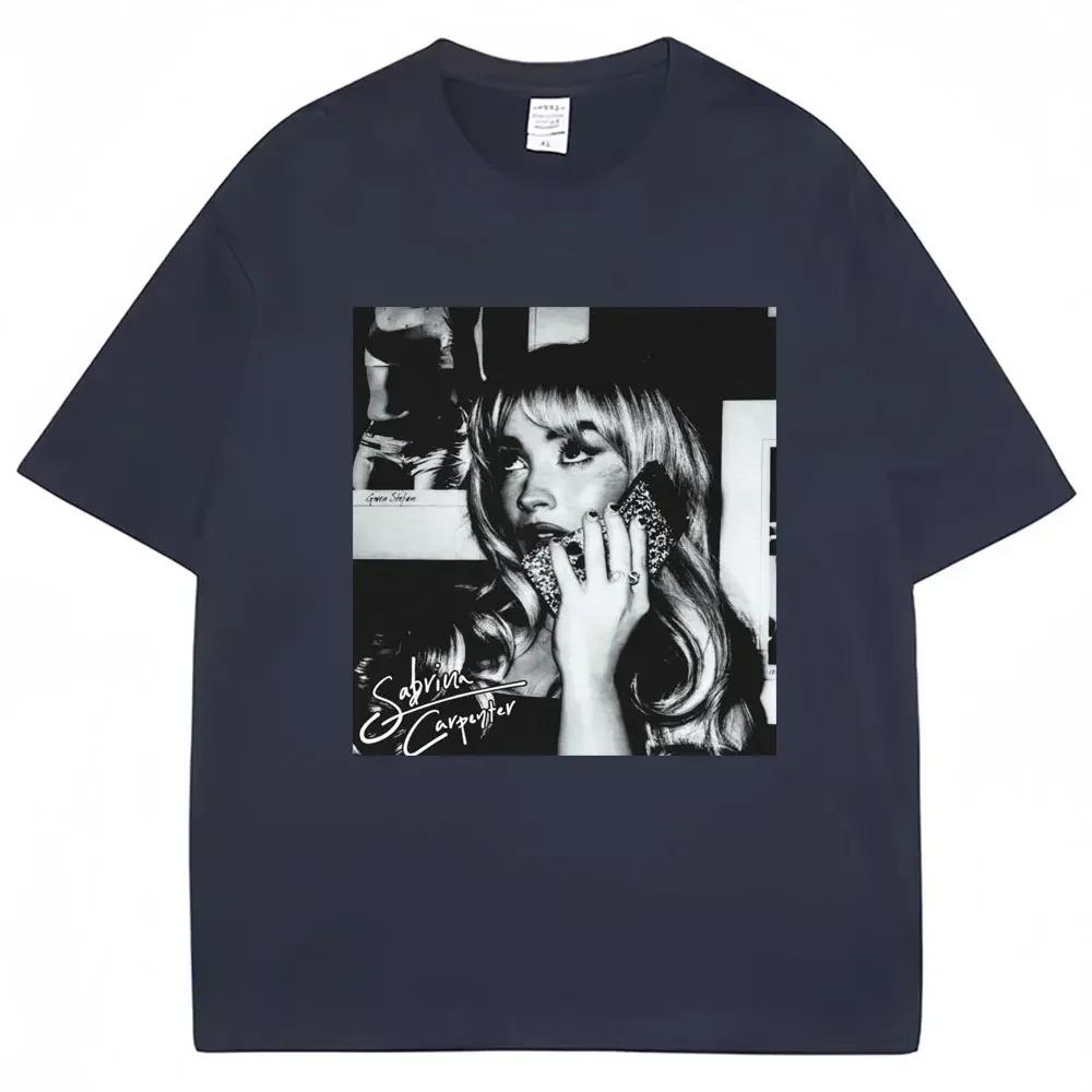 Sabrina Carpenter Vintage Style Poster Print T-shirt Unisex Women Fashion Cotton Summer Tees Oversized Harajuku Streetwear Y2k Tops