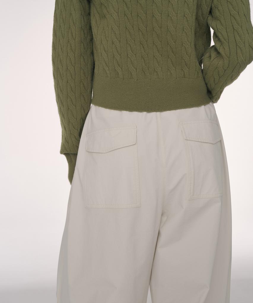 MUSINSA STANDARD WOMAN Women'S Brushed Nylon Parachute Pants [Cream]