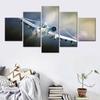 5Pcs Helicopter Airplane War Decor 5 Pieces Canvas Paintings Wall Poster HD Print Home Decor Room Decor Modern Pictures Art