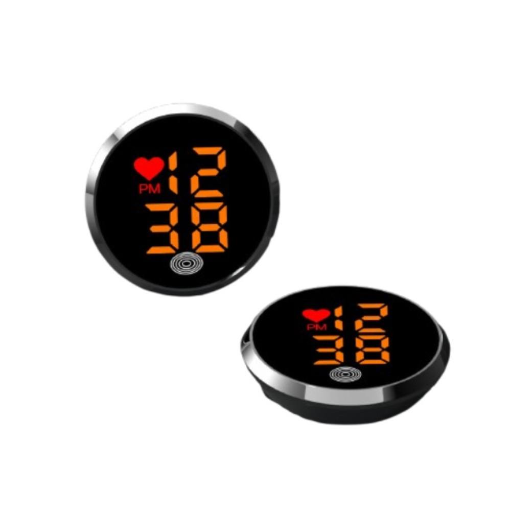 Mini Car Dashboard Clock Touch-Activated Digital Clock Stick-On Clock for Car Boat Bike Truck