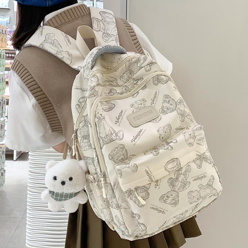 Schoolbag for Children Elementary School Students Cute Bear Middle School Students Girls Backpack