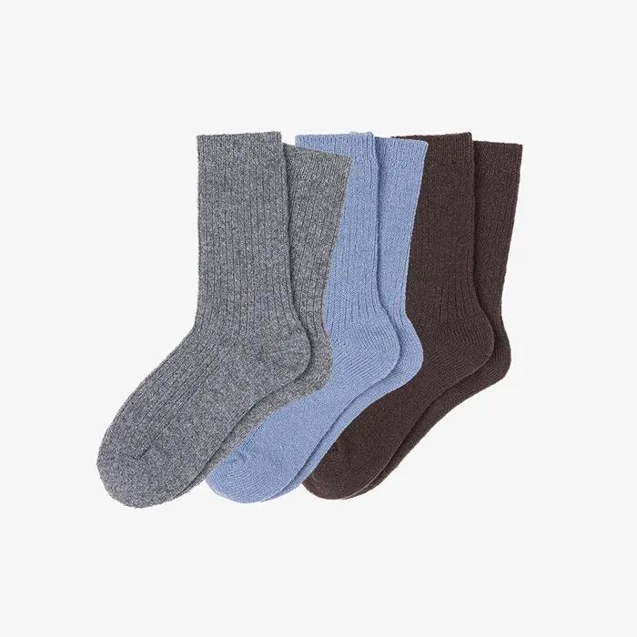 Wool Knit Socks 3 Pack