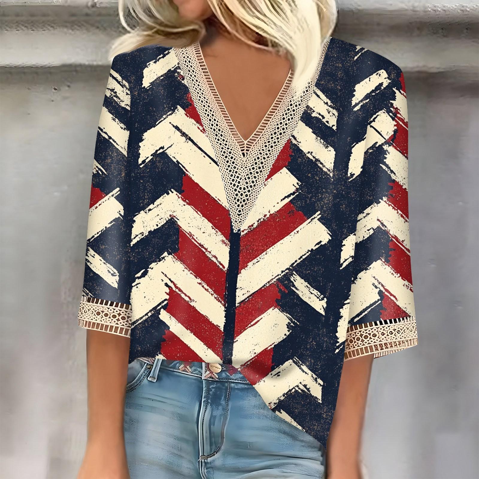 

Женский кружевной топ с винтажным принтом и рукавами три четверти L бежевый