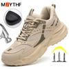 Summer New Work Safety Shoes Steel Toe Cap Work Shoes Protection Sneakers Work Boots Indestructible Shoes Puncture-Proof Boots