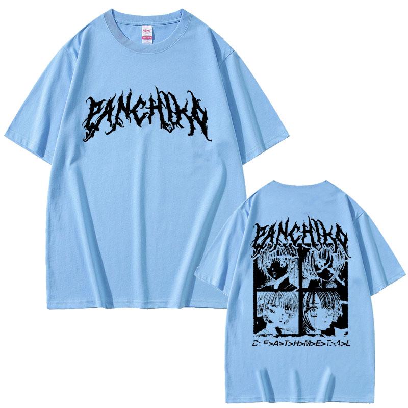 Rock Band Panchiko DEATHMETAL Album Beidseitiger Druck T-Shirt Herren Damen Vintage Locker Oversized T-Shirt Herren Freizeit Baumwolle T-Shirts