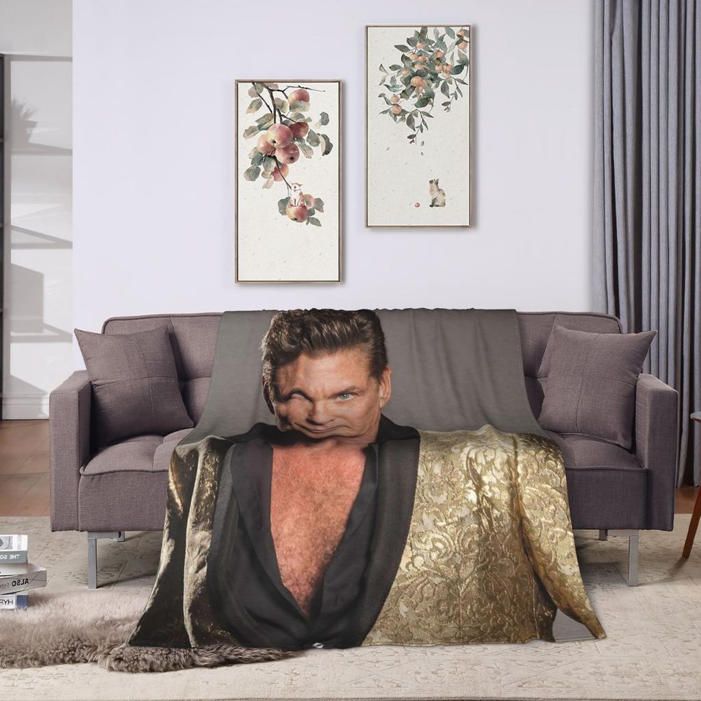david hasselhoff the hof Blanket Quality Super Soft  Bedding Throws Winter Airplane Travel Bedroom Fluffy Bedspread