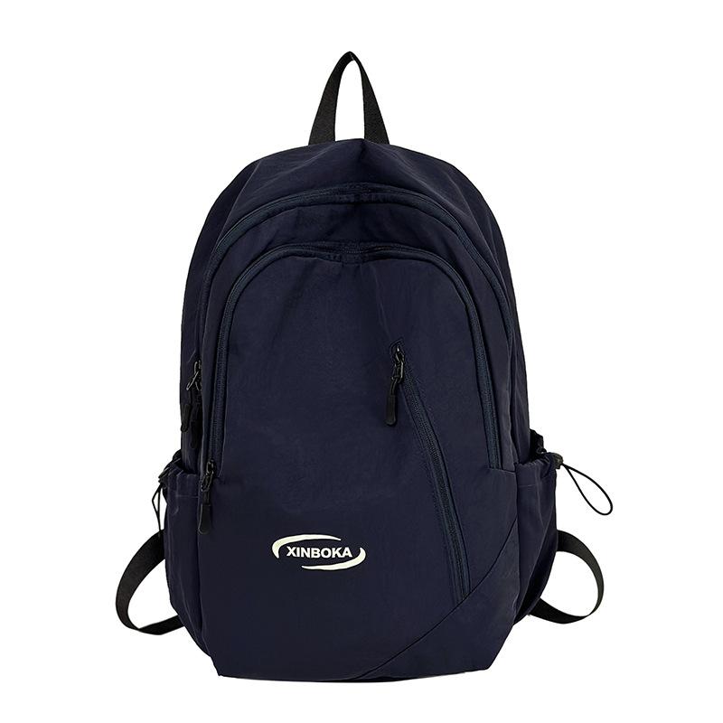 Large Capacity Backpack Men's Letter Print Schoolbag Women's Backpack