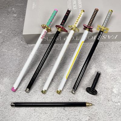 Anime 7.8Inch Katana Ballpoint Pen Metal Shinobu Sword Anime Japanese Katana Samurai Sabre Ball Pen Tanjirou Gift