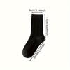 3 Pairs of Wool Socks, Women's Autumn and Winter Mid-Tube Socks, Thickened and Velvet Long Socks, Winter Warm Solid Color High Tube