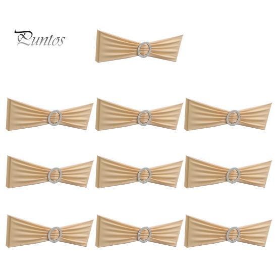 

10 шт. чехлов на спинки стульев, однотонные, с круглой пряжкой, эластичные многоразовые ремни безопасности для вечеринок, свадеб, торжеств, банкетных стульев, стульев для столовой в отеле шампанского