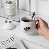 Mug Rabbit Souvenir Ceramic Cup Water Cup Electroplated Silver Premium Sense Spoon with Lid Gift Large Capacity