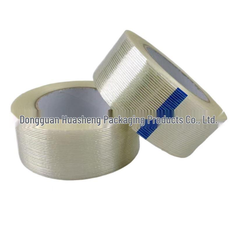 High-Adhesion Striped Fiber Tape for No-Residue Appliance Fixation and Heavy-Duty Bundling